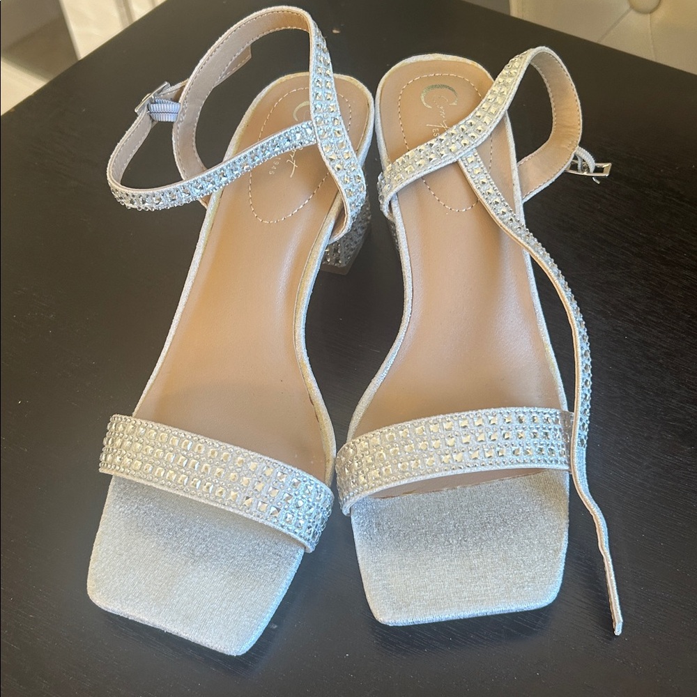 C Est. 1946 Rhinestone Embellished Ankle Strap Dress Sandals  Size 10